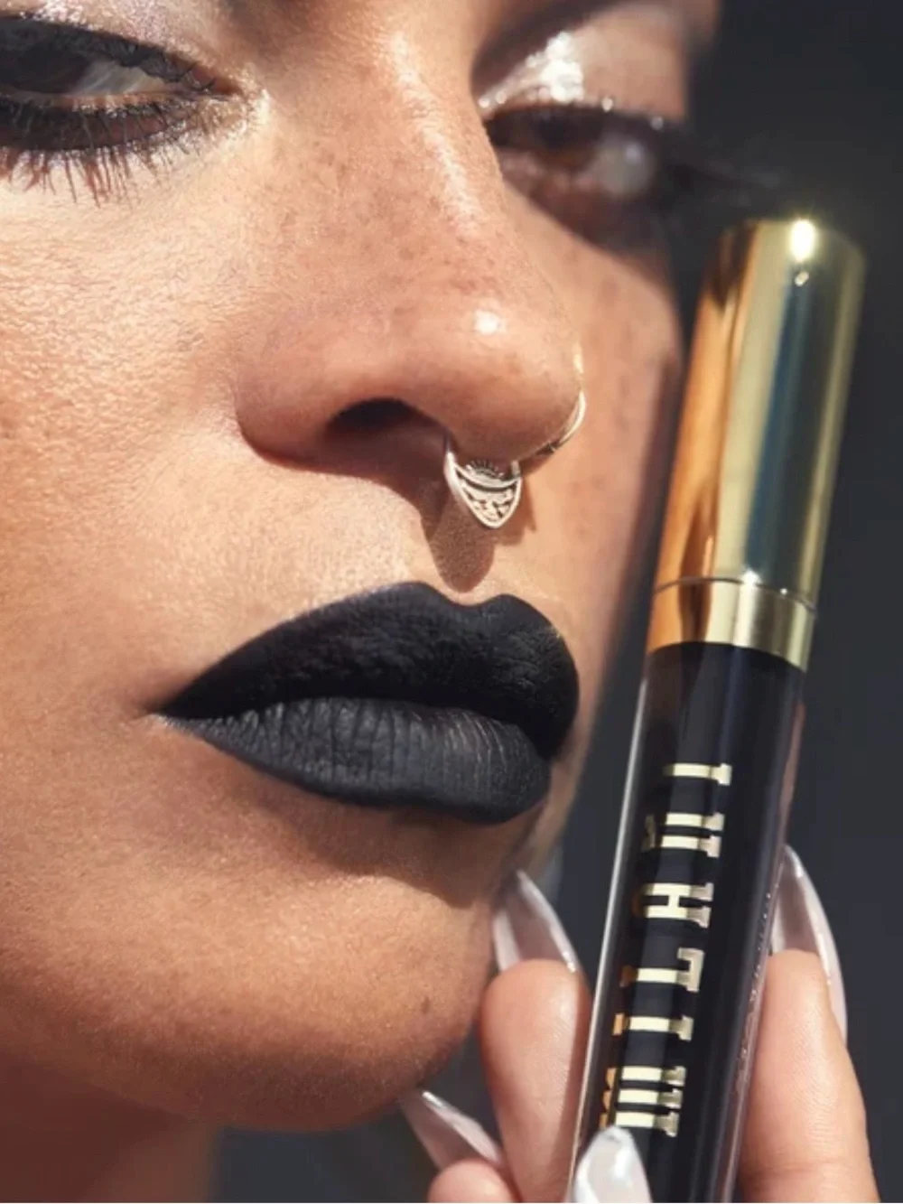 Milani Stay Put Liquid Lip Longwear Lipstick 230 Villain Era Black